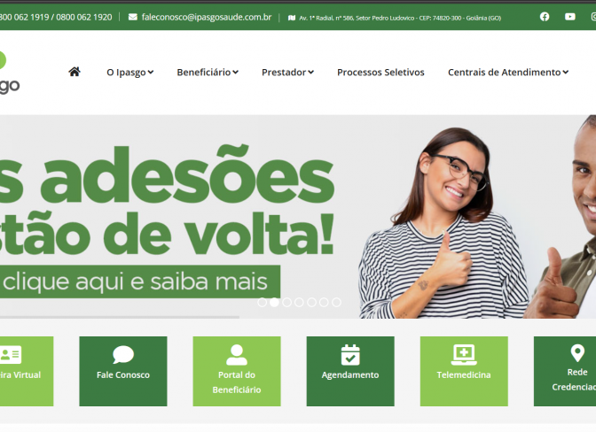 Ipasgo Saúde lança novo site com foco nos serviços aos beneficiários